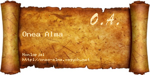 Onea Alma névjegykártya